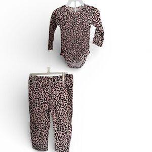 Chic Leopard Print two piece set